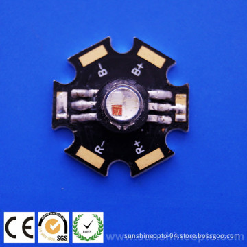 3W RGB LED W/Star PCB, 3pairs Feet (SP3WRGB S/PCB)